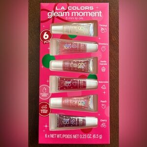 L.A. Colors Gleam Moment 6 Mini Lip Oils Set